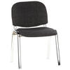 BESUCHERSTUHL Anthrazit, Chromfarben  - Chromfarben/Anthrazit, Basics, Textil/Metall (58/84/41cm) - MID.YOU