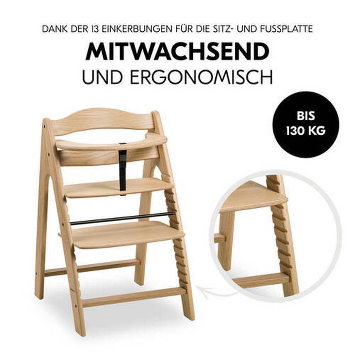 HOCHSTUHL ARKETA Eichefarben OAK  - Eichefarben, Basics, Holz (48/79/54cm) - Hauck