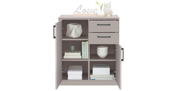 KOMMODE  in 72/84/36 cm  - Kaschmir/Schwarz, Basics, Holzwerkstoff/Kunststoff (72/84/36cm) - Xora