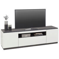 TV-ELEMENT bela, temno siva  - temno siva/bela, Design, leseni material (170/41,5/47cm) - Carryhome