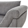 ECKSOFA Grau Flachgewebe  - Silberfarben/Grau, Design, Textil/Metall (174/306cm) - Carryhome