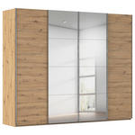 SCHWEBETÜRENSCHRANK  in Eiche Artisan  - Chromfarben/Eiche Artisan, Design, Holzwerkstoff/Metall (271/223/68cm) - Novel