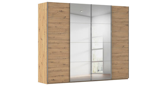 SCHWEBETÜRENSCHRANK 271/235/68 cm 4-türig Eiche Artisan  - Chromfarben/Eiche Artisan, Design, Holzwerkstoff/Metall (271/235/68cm) - Novel