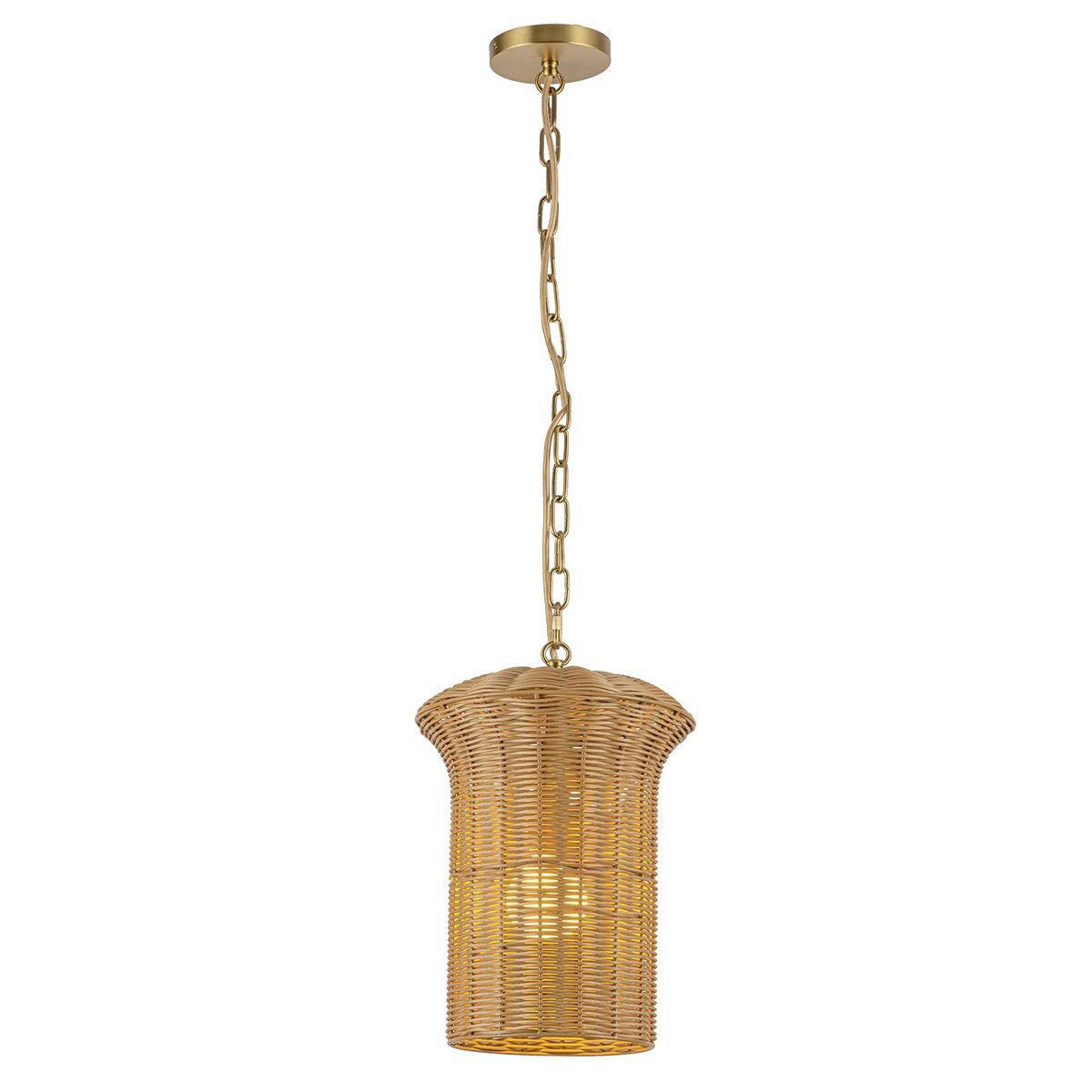HÄNGELEUCHTE Alora Mood 40,6/28,5 cm  - Goldfarben, Design, Holz/Metall (40,6/28,5cm) - Elstead Lighting