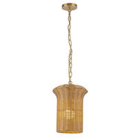 HÄNGELEUCHTE Alora Mood 40,6/28,5 cm  - Goldfarben, Design, Holz/Metall (40,6/28,5cm) - Elstead Lighting