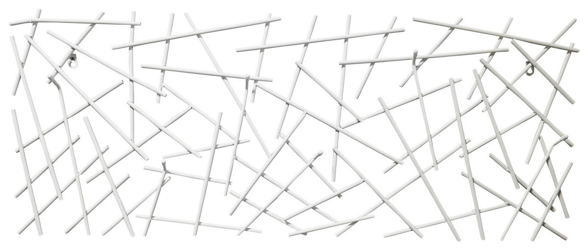 STENSKI OBEŠALNIK - bela, Trend, kovina (100/40/5cm) - Boxxx