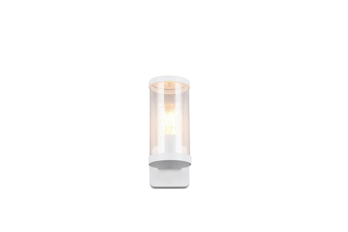 AUßENWANDLEUCHTE Bonito 9.5/23 cm  - Transparent/Weiß, Design, Kunststoff/Metall (9.5/23cm)