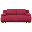 BOXSPRINGSOFA  in Webstoff Rot  - Rot/Naturfarben, Design, Holz/Textil (205/93/108cm) - Venda