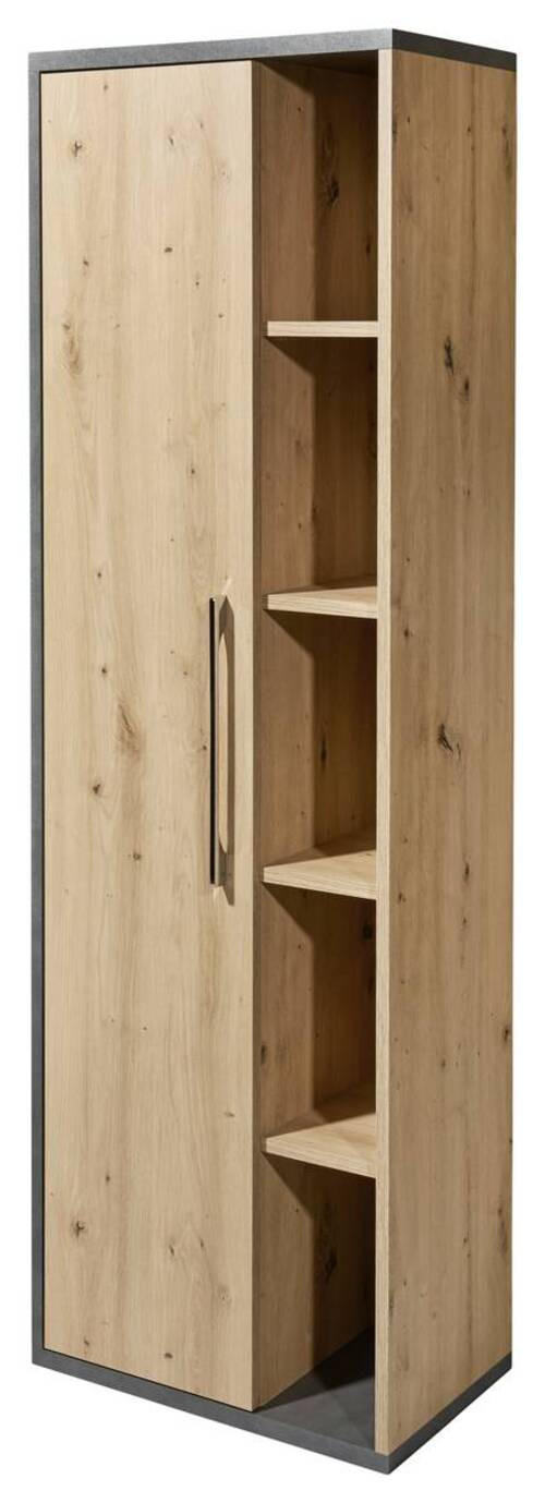 VISOKA OMARA 50/160/31 cm  - barve kroma/antracit, Konvencionalno, umetna masa/leseni material (50/160/31cm) - MID.YOU