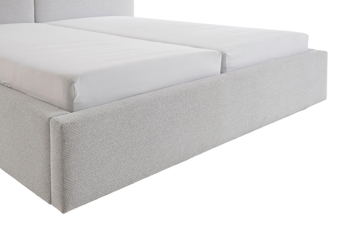 POLSTERBETT 240/200 cm,  in Hellgrau,  - Hellgrau, Basics, Textil (240/200cm) - Boxxx