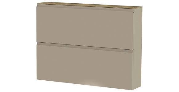 HÄNGESCHUHSCHRANK 110/82/22 cm  - Taupe/Eichefarben, Design, Holzwerkstoff (110/82/22cm) - Moderano