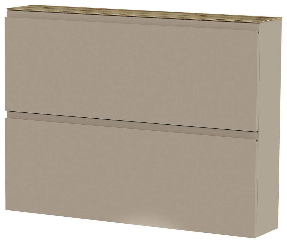 HÄNGESCHUHSCHRANK Gardasee  in 110/82/22 cm  - Taupe/Eichefarben, Design, Holzwerkstoff (110/82/22cm) - Moderano
