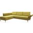 WOHNLANDSCHAFT - Edelstahlfarben/Gelb, Design, Textil/Metall (207/274cm)