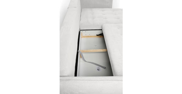 ECKSOFA Creme Chenille  - Creme/Schwarz, MODERN, Textil/Metall (285/200cm) - Carryhome