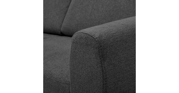 ECKSOFA Anthrazit Flachgewebe  inkl. Bettkasten, Schlaffunktion, Rücken echt, Kopfstütze, Liegefläche im Originalstoff  - Anthrazit/Buchefarben, KONVENTIONELL, Holz/Textil (166/241cm) - Carryhome