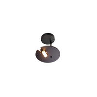 LED-DECKENLEUCHTE Share 30/30 cm   - Schwarz/Bronzefarben, Design, Metall (30/30cm) - BOPP