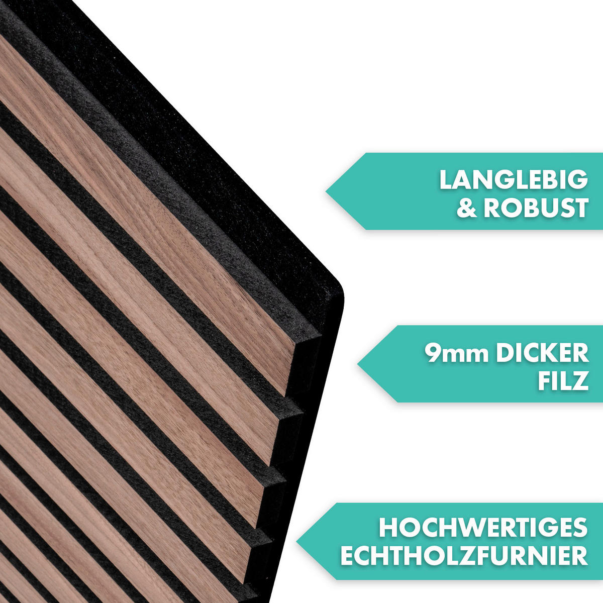 AKUSTIKPANEEL 60/118 cm  - Walnussfarben, Basics, Holzwerkstoff (60/118cm)
