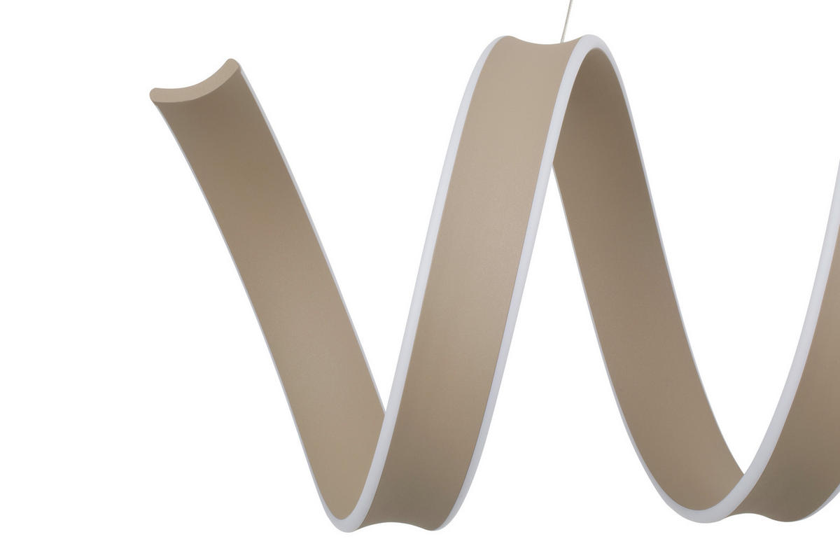 LED-HÄNGELEUCHTE Makarsa 120/38/150 cm   - Hellbraun, Design, Kunststoff/Metall (120/38/150cm) - Dieter Knoll