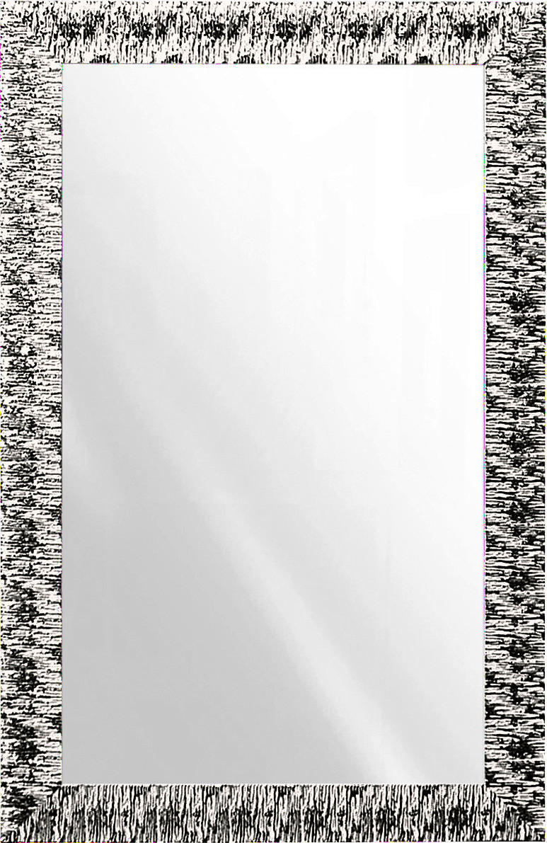 WANDSPIEGEL 70/110/2 cm    - Silberfarben/Weiß, Design, Glas/Holz (70/110/2cm)