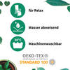 RELAXSESSELAUFLAGE Karo  - Blau, Design, Textil (171/50/6cm)