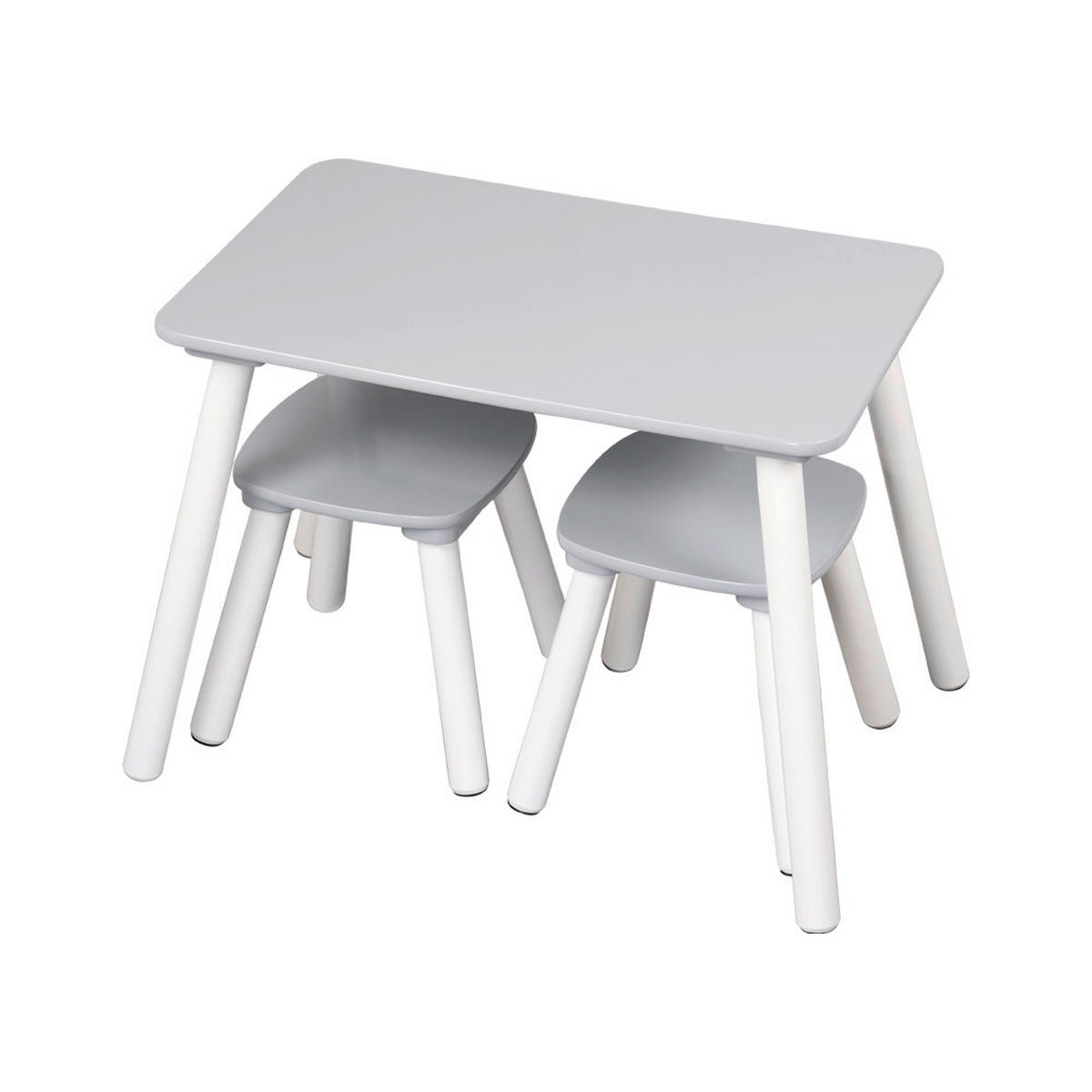 KINDERSITZGRUPPE Weiß, Hellgrau  - Hellgrau/Weiß, Basics, Holz/Holzwerkstoff (38/43.5/58cm) - Kesper