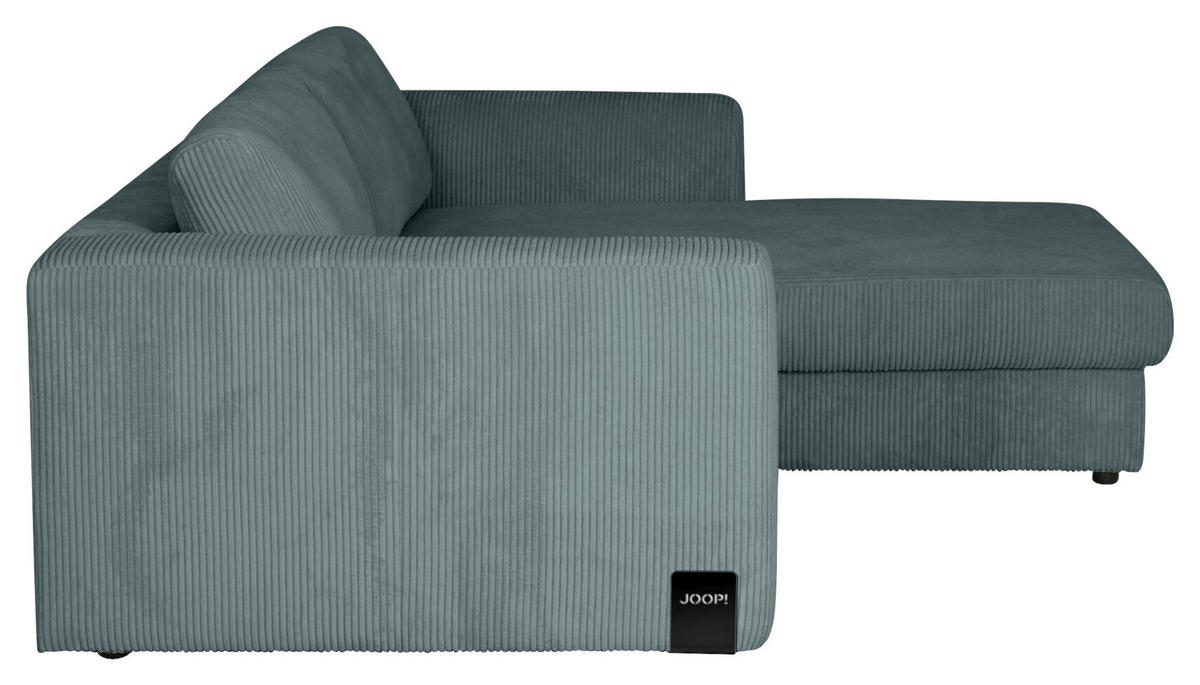 ECKSOFA JOOP Petrol Cord  - Petrol/Schwarz, KONVENTIONELL, Kunststoff/Textil (269/192cm) - Joop!