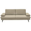 3-SITZER-SOFA in Leder Creme, Naturfarben  - Creme/Schwarz, Design, Leder/Metall (222/86/104cm) - Dieter Knoll