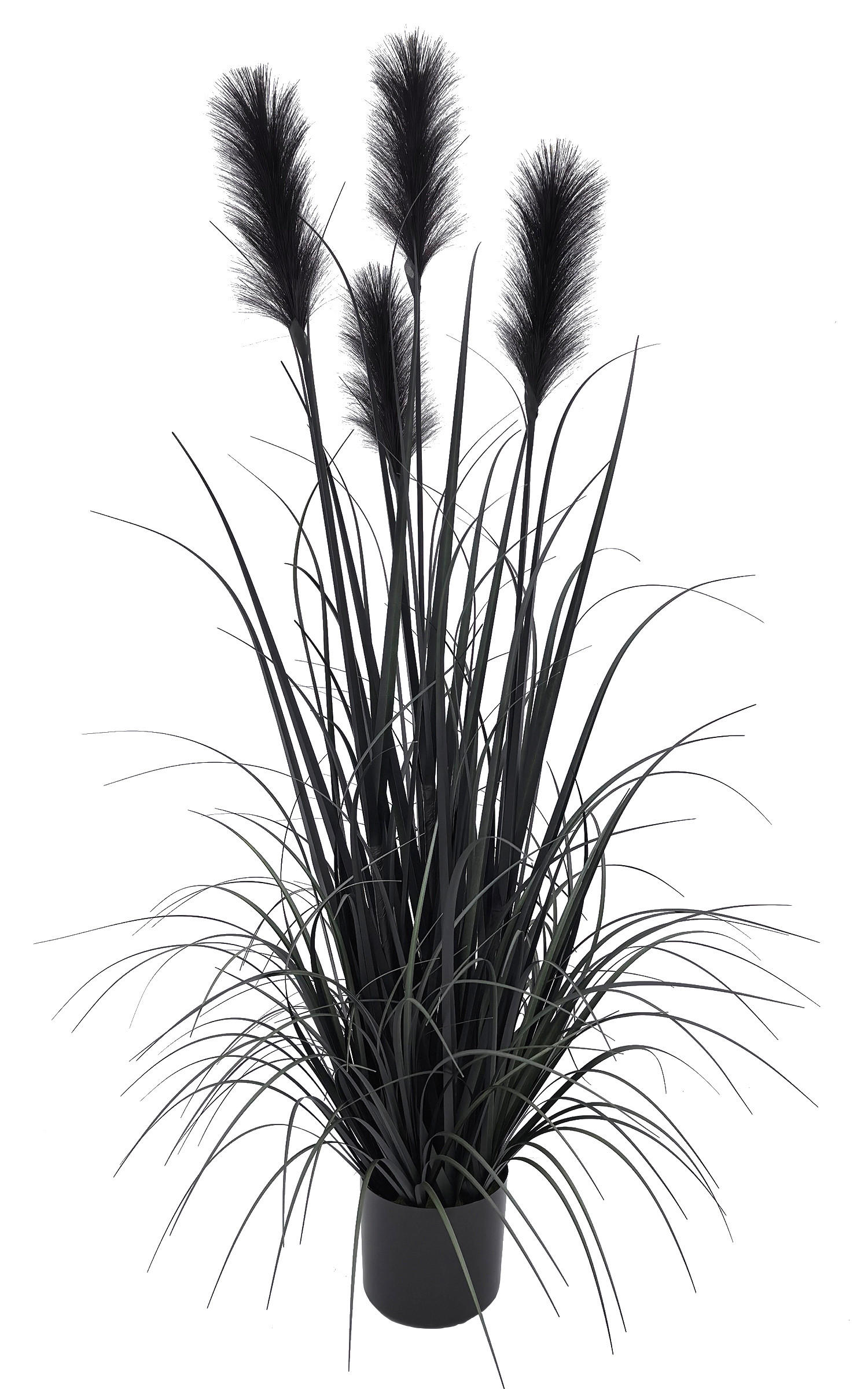 DEKORAČNÍ TRÁVA 120 cm - černá, Basics, kov/plast (120cm) - Ambia Home