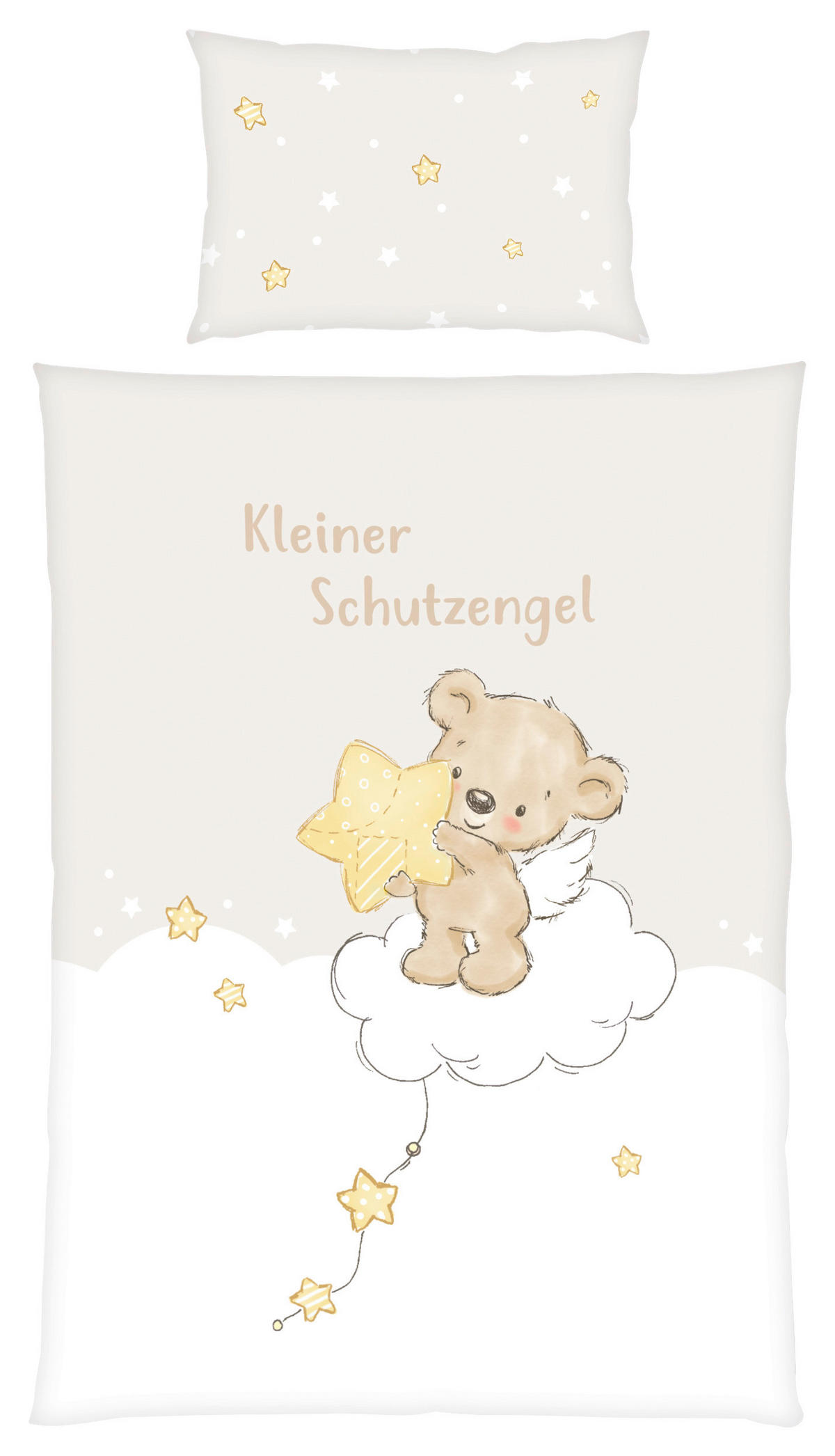 BABYBETTWÄSCHE 100/135 cm  - Gelb/Beige, KONVENTIONELL, Textil (100/135cm)
