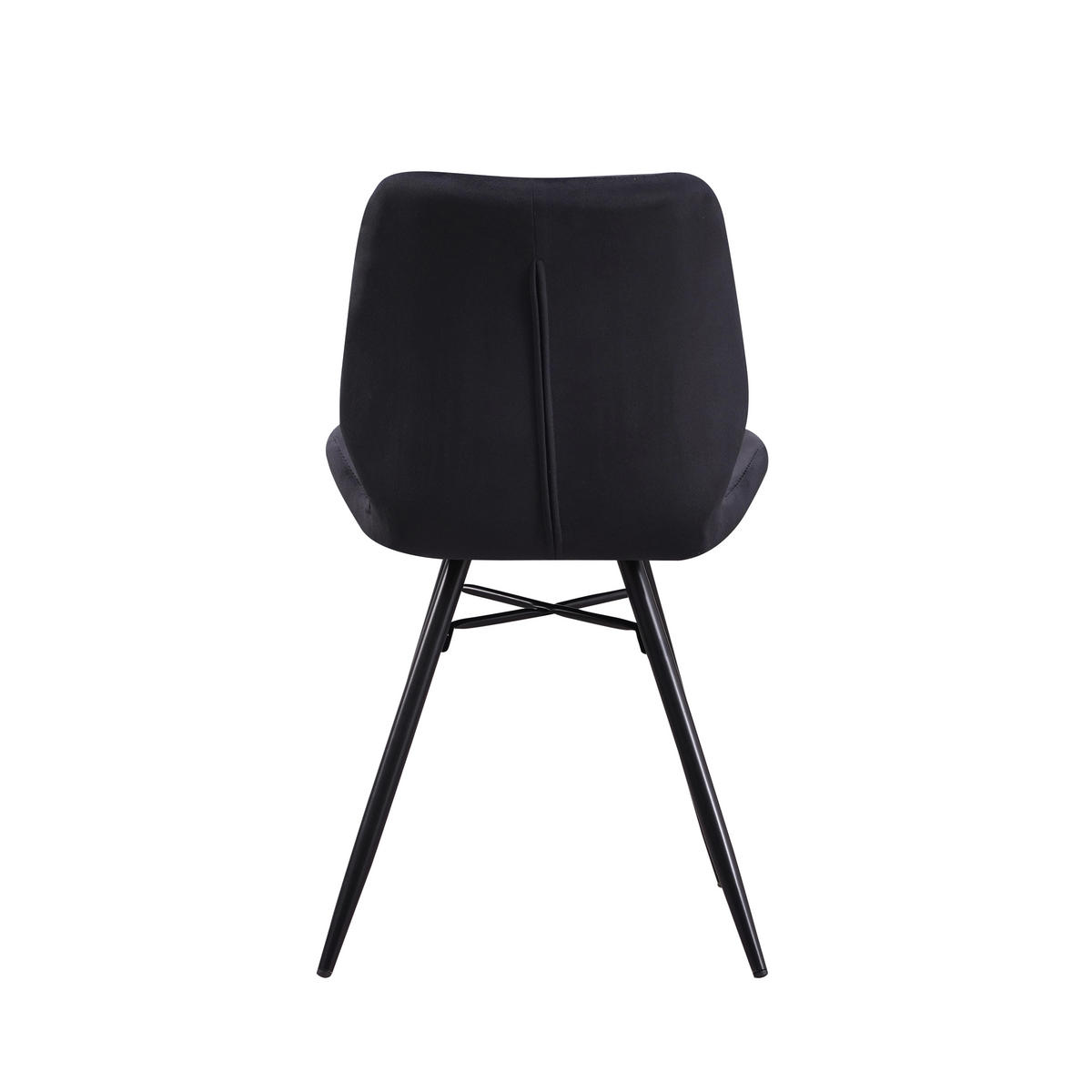 SADA STOLIČIEK 4 kus - čierna, Modern, kov/textil (47/82/55cm) - MID.YOU