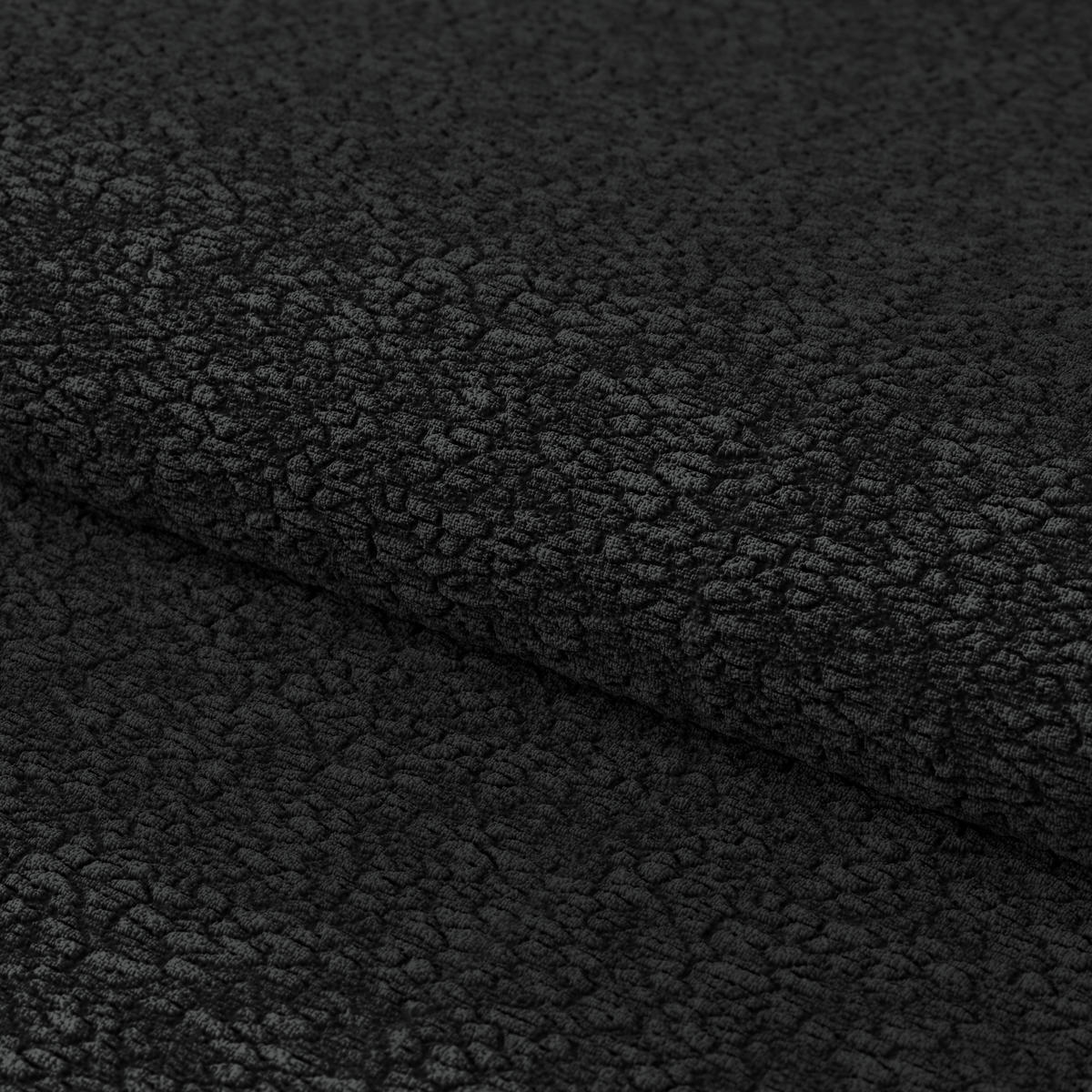 ECKSOFA Schwarz Chenille  - Dunkelgrün/Schwarz, Trend, Kunststoff/Textil (178/280cm) - MID.YOU