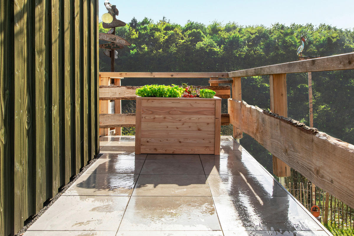 VYVÝŠENÝ ZÁHON   - farba smrekovca, Basics, drevo (65/66/100cm)