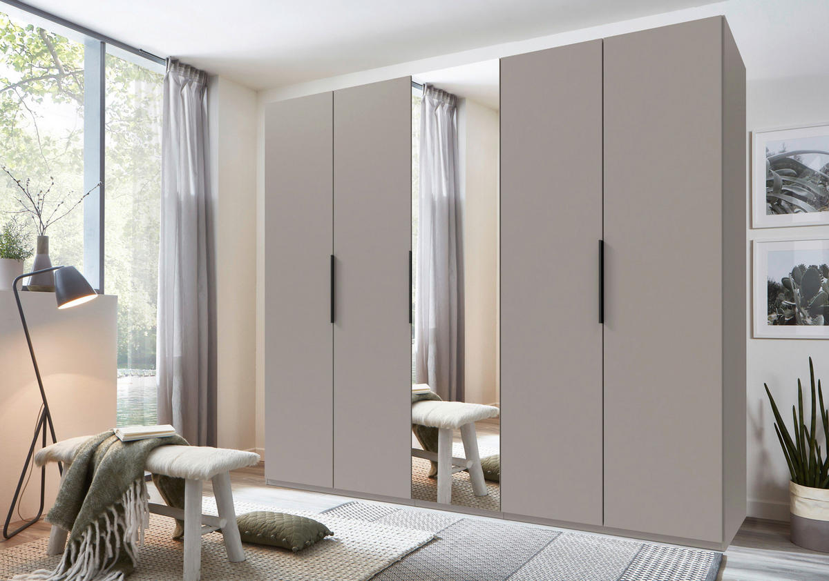 DREHTÜRENSCHRANK  in Sahara  - Chromfarben/Sahara, MODERN, Holzwerkstoff (250/216/58cm) - MID.YOU