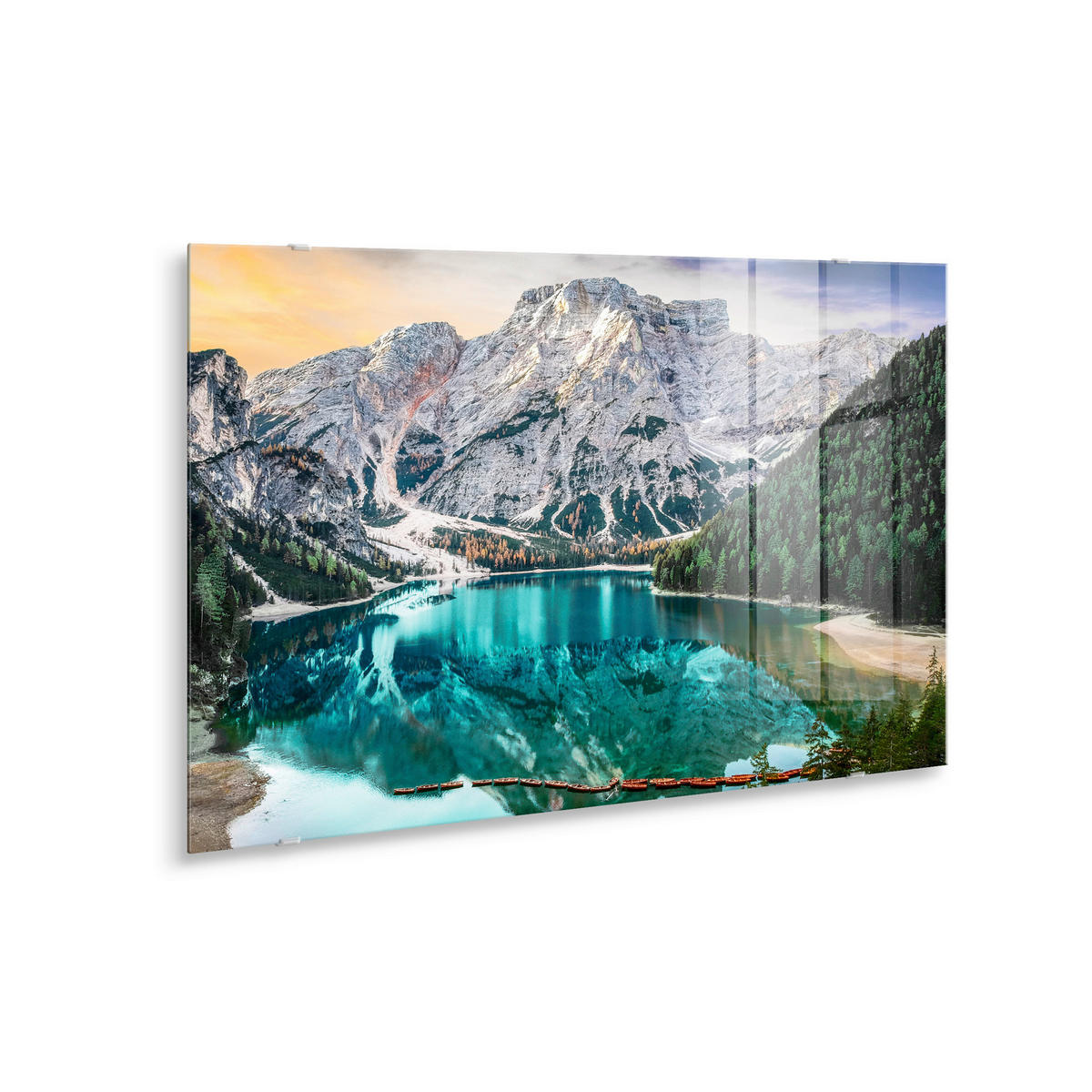 GLASBILD 120/80 cm  - Multicolor, Basics, Glas/Papier (120/80cm)