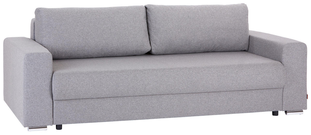 SCHLAFSOFA Flachgewebe Hellgrau  - Hellgrau, MODERN, Kunststoff/Textil (250/84/105cm) - MID.YOU