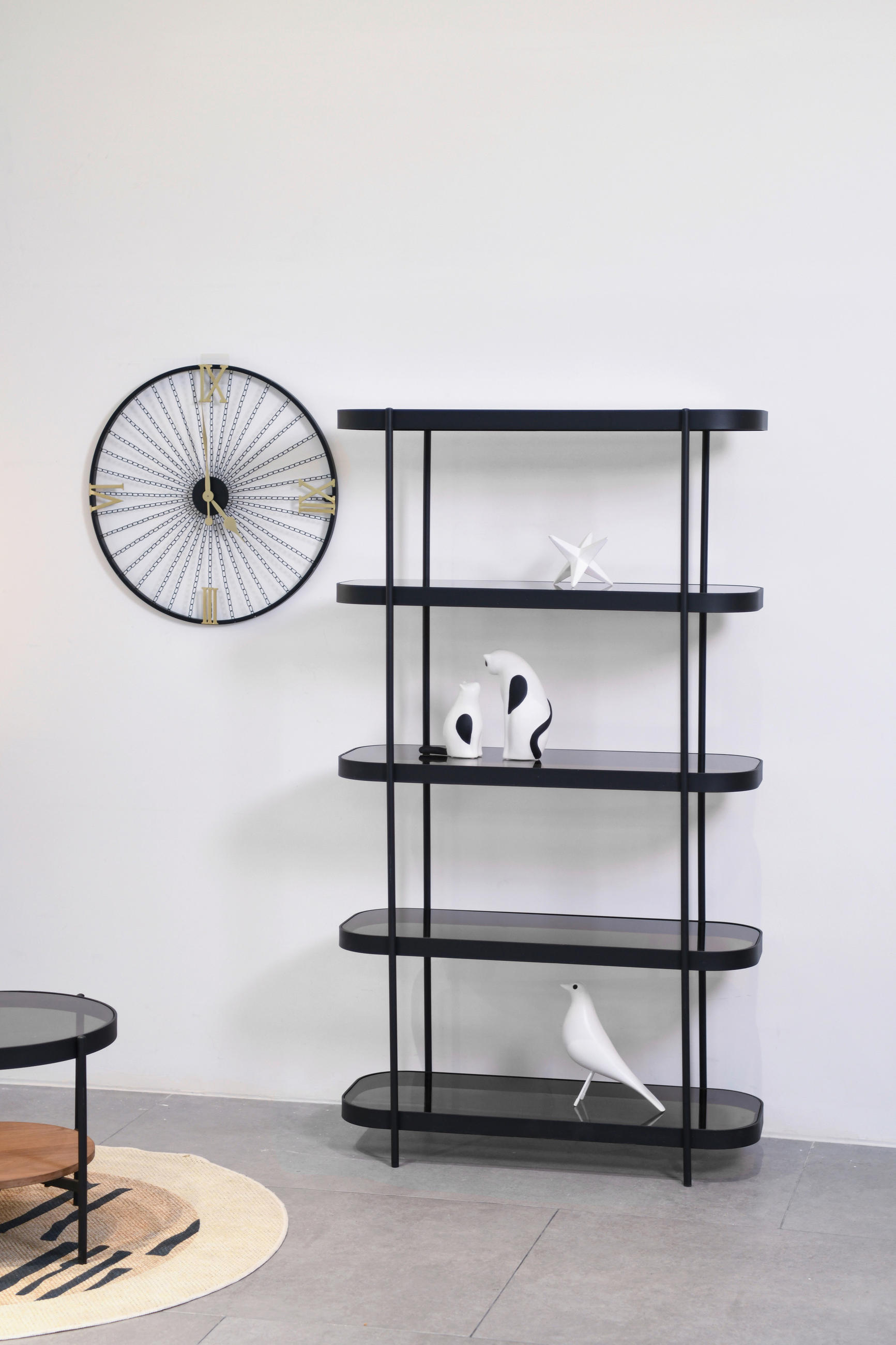 REGAL Schwarz  - Schwarz, Design, Glas/Metall (90/160/38cm) - MID.YOU