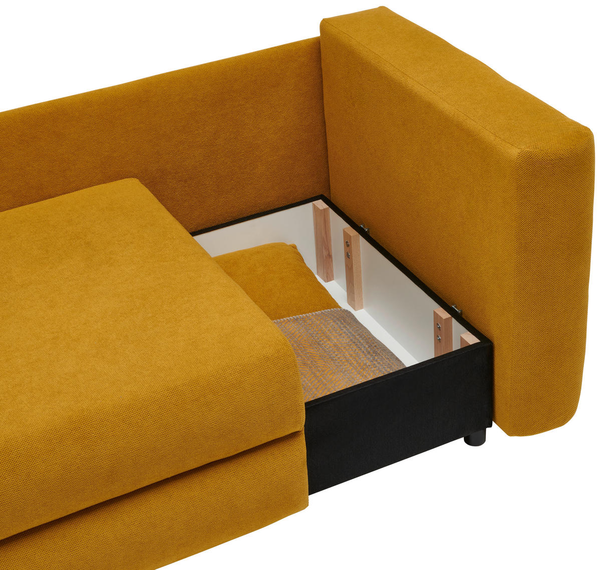 REKAMIÉ textil currysárga  - fekete/currysárga, Design, műanyag/textil (171/71-88/93cm) - Cantus