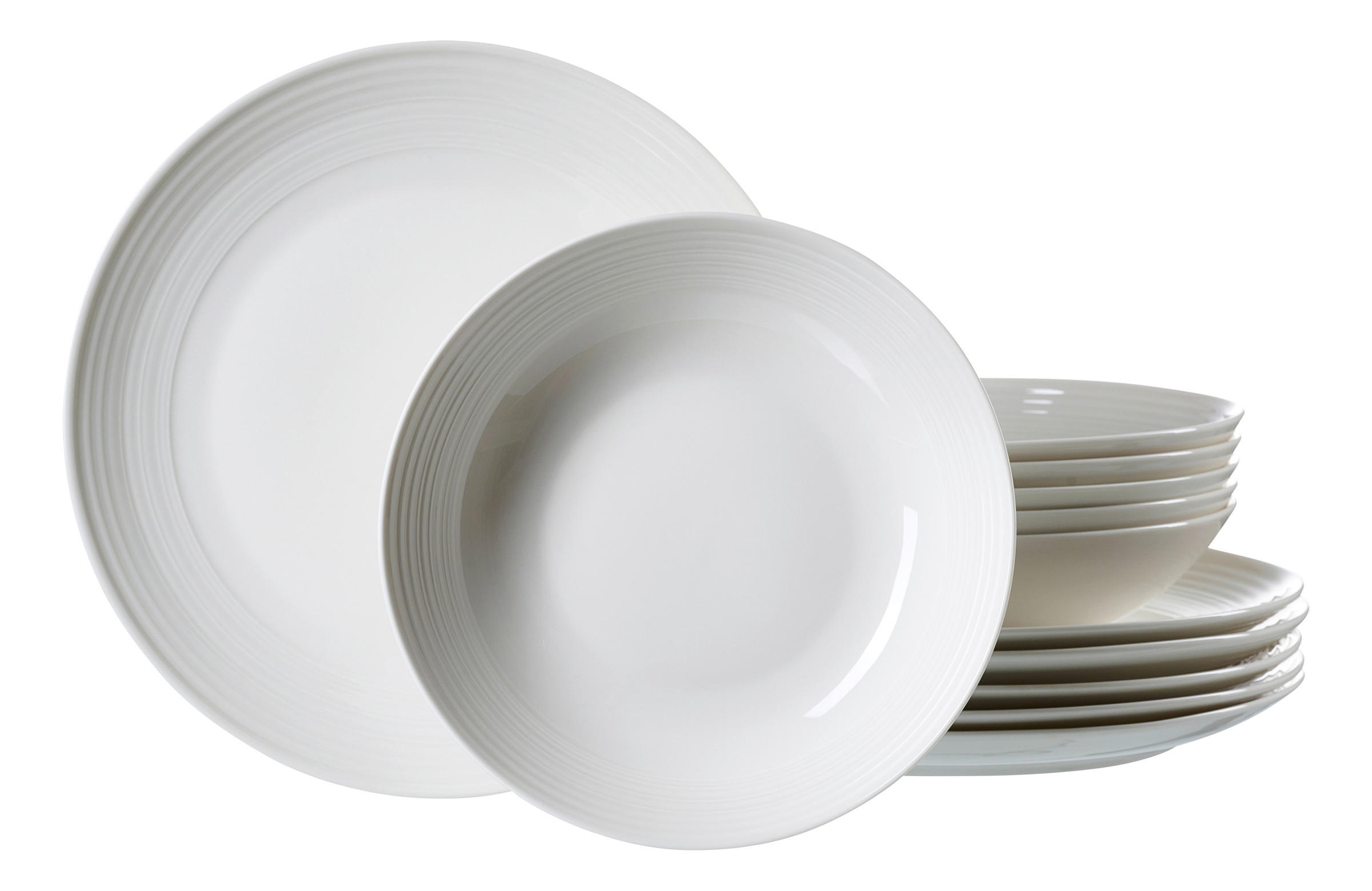 TAFELSERVICE Weiß 12-teilig  - Weiß, KONVENTIONELL, Keramik (28/21/29cm) - Ritzenhoff Breker