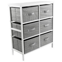 BYRÅ 70/80/30 cm  - vit/grå, Basics, trämaterial/trä (70/80/30cm) - Carryhome