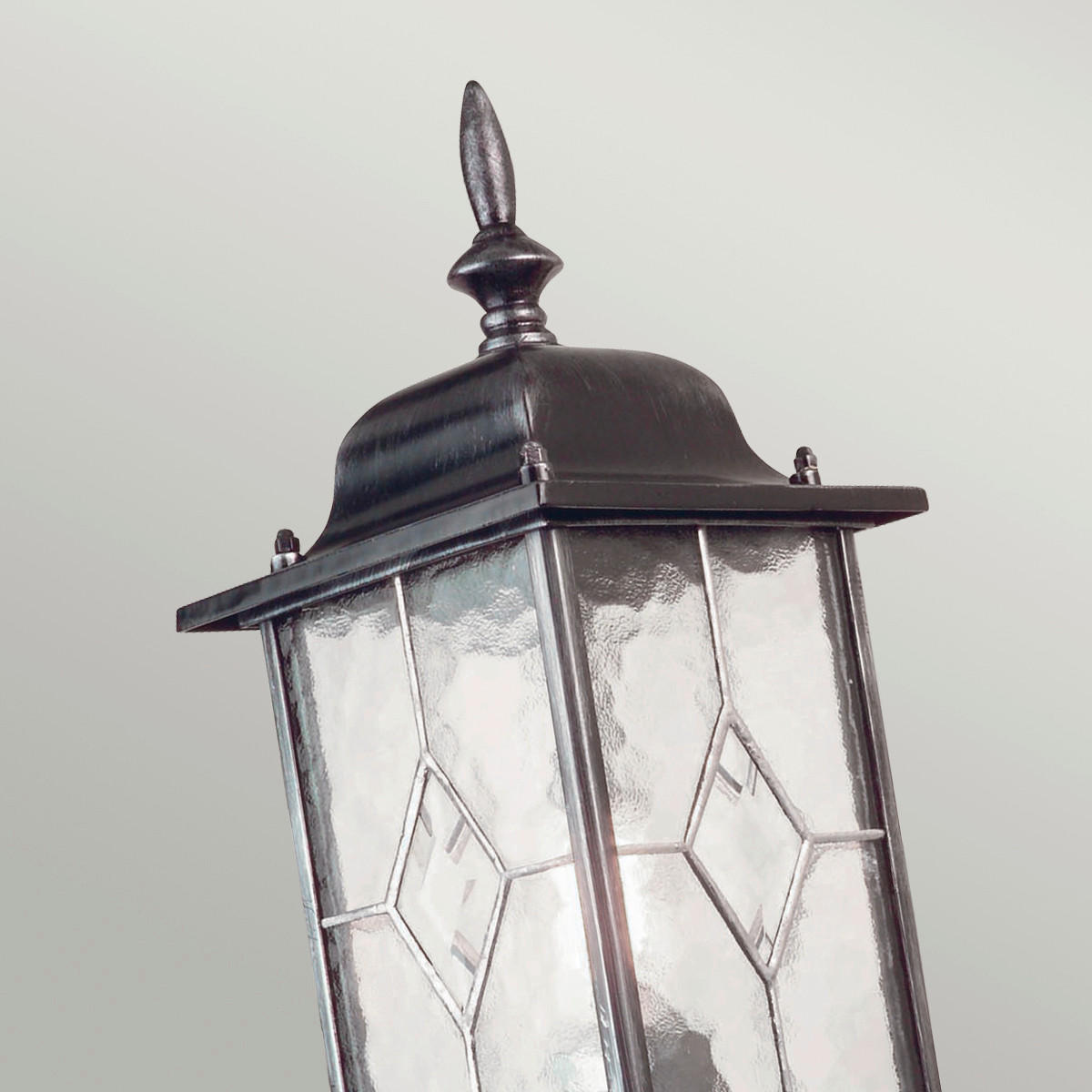 VÄGGLAMPA FÖR UTOMHUS - silver/svart, Klassisk, metall/glas (15.9/53.5/28.5cm) - Elstead Lighting