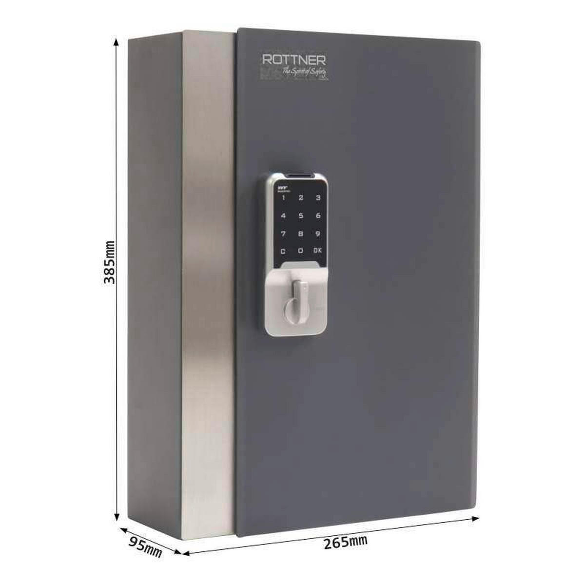 SCHLÜSSELKASTEN - Anthrazit, KONVENTIONELL, Metall (26.5/38.5/9.5cm) - ROTTNER