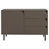 SIDEBOARD  in 118/77/43 cm  - Taupe/Schwarz, Design, Holzwerkstoff/Metall (118/77/43cm)