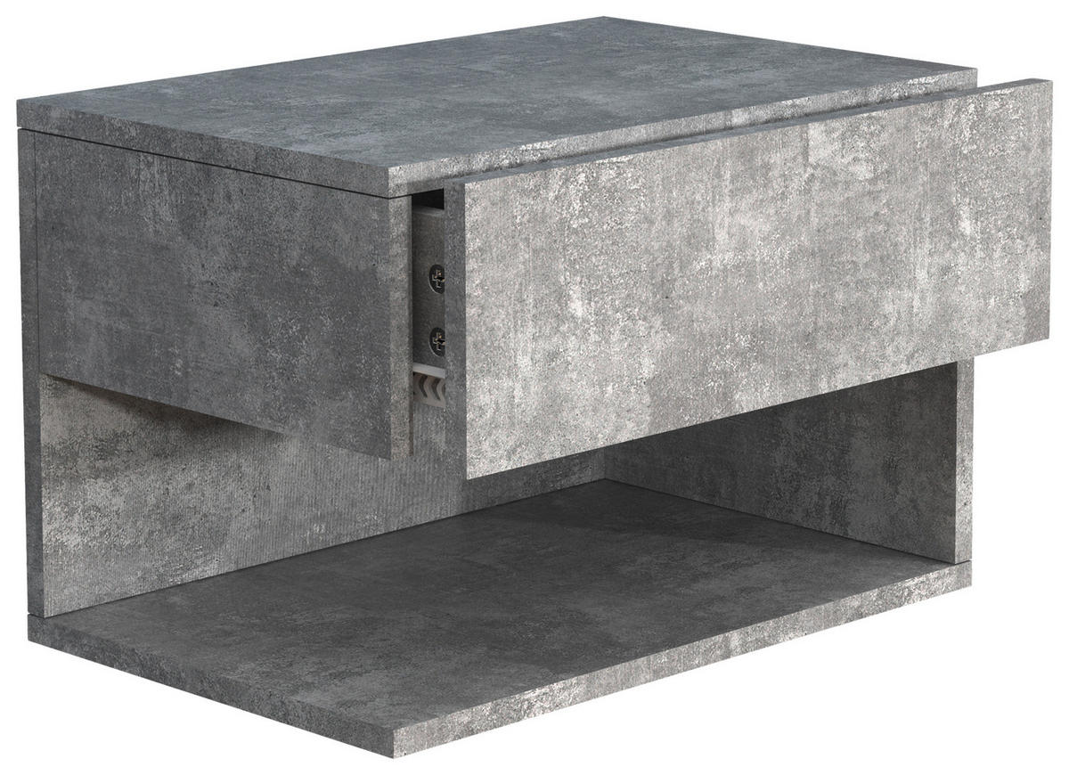 SÄNGBORD i grå  - grå, Modern, trämaterial (45/30/32cm) - MID.YOU