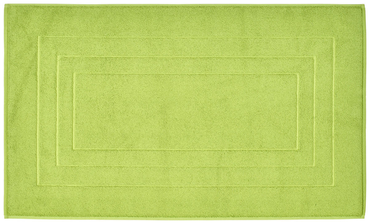 BADEMATTE Hellgrün 60/100 cm  - Hellgrün, Basics, Textil (60/100cm) - Vossen