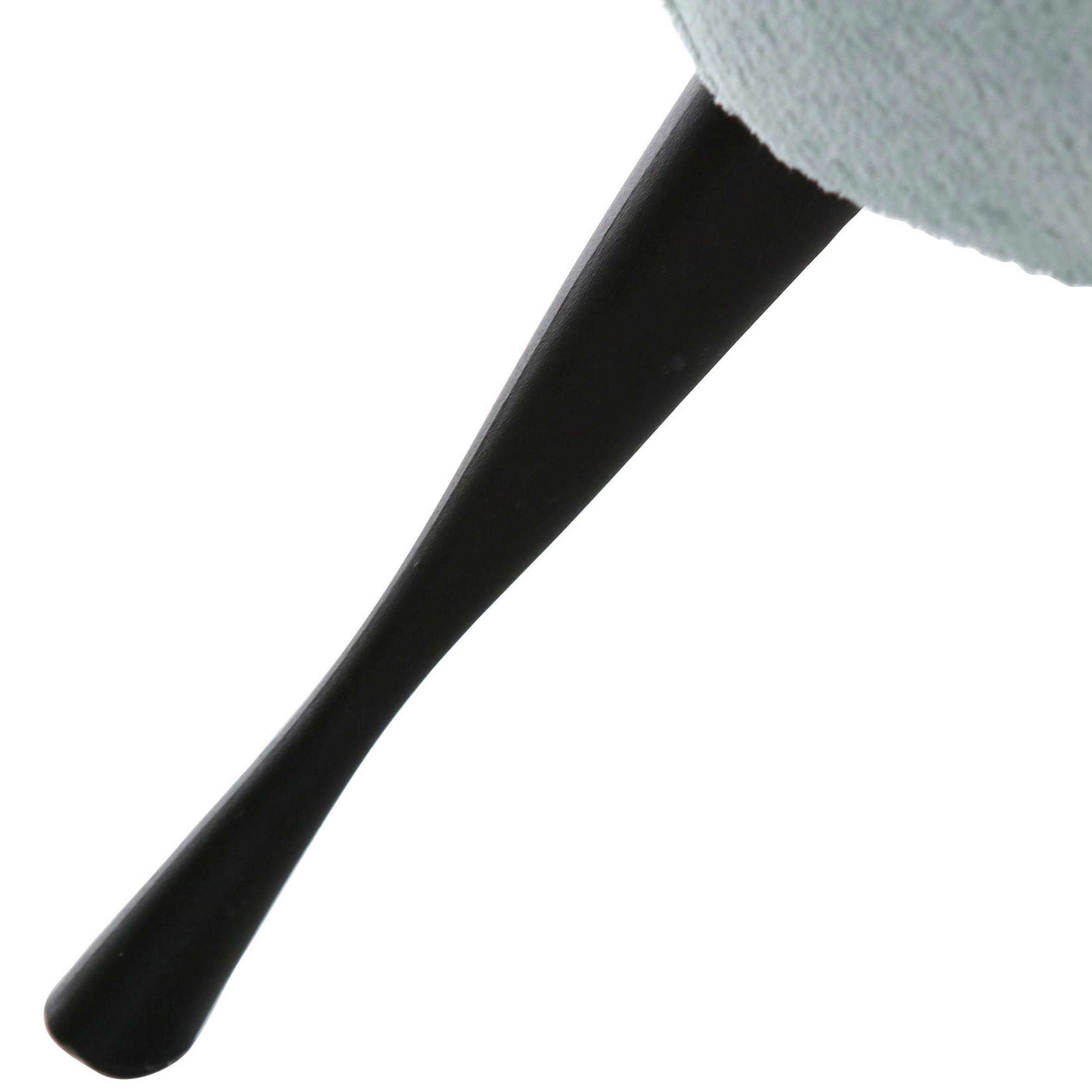 OHRENSESSEL in Plüsch Mintgrün  - Schwarz/Hellblau, KONVENTIONELL, Textil/Metall (83/110/92cm) - MID.YOU