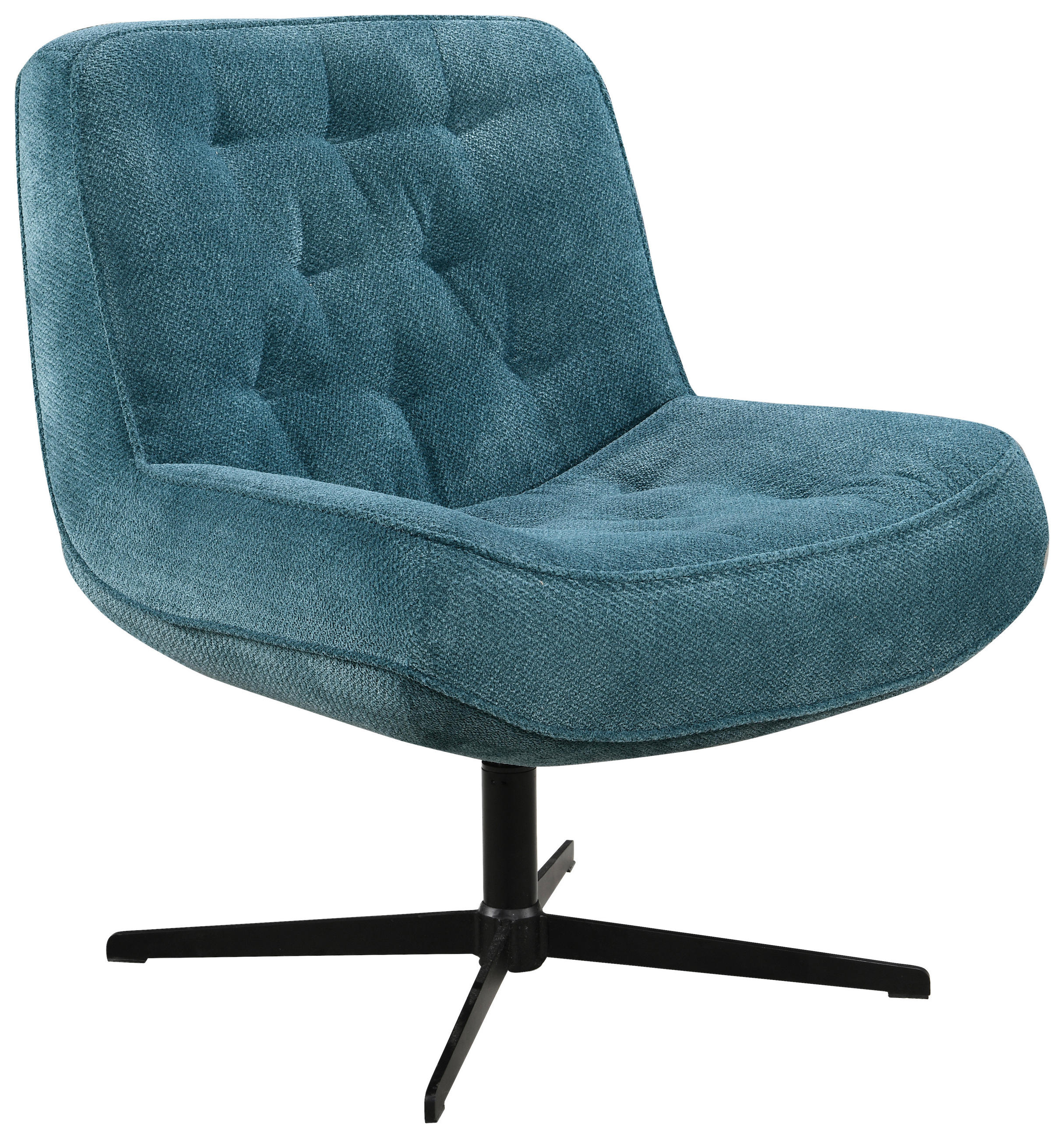 SESSEL in Struktur Pastellblau  - Pastellblau/Schwarz, Design, Holz/Textil (71/83/79cm) - Carryhome