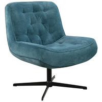 SESSEL in Struktur Pastellblau  - Pastellblau/Schwarz, Design, Holz/Textil (71/83/79cm) - Carryhome