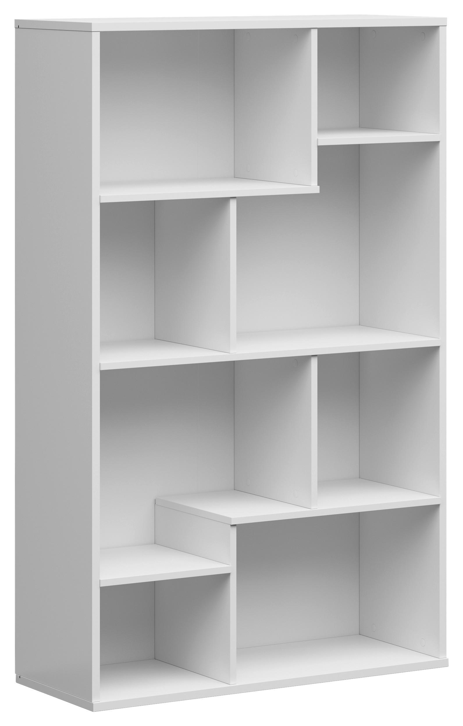 REGAL Weiß Hochglanz  - Weiß Hochglanz/Weiß, Design, Holzwerkstoff (87,5/140/33,5cm)