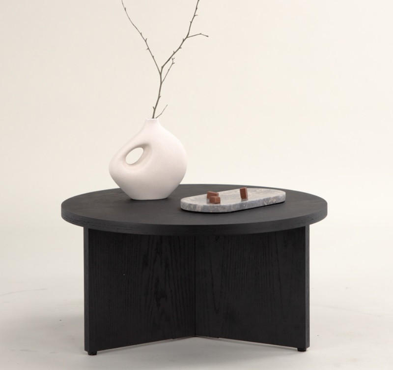 SOFFBORD i trä, trämaterial 85/85/42,5 cm  - svart, Design, trämaterial/trä (85/85/42,5cm) - Best Price