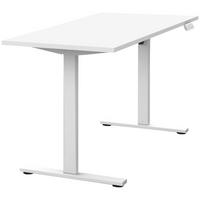 SCHREIBTISCH 138/60/72,7-117,2 cm Weiß  - Weiß, Basics, Holzwerkstoff/Kunststoff (138/60/72,7-117,2cm) - MID.YOU